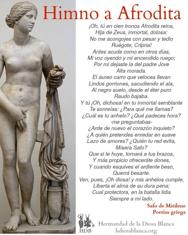 Himno A Afrodita Por Safo De Mitilene