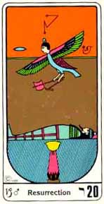 20. la Resurrección tarot egipcio